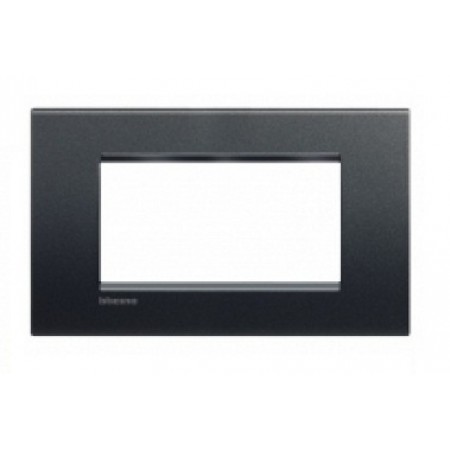 Placa ornament 4 module Antracit Bticino Living Light